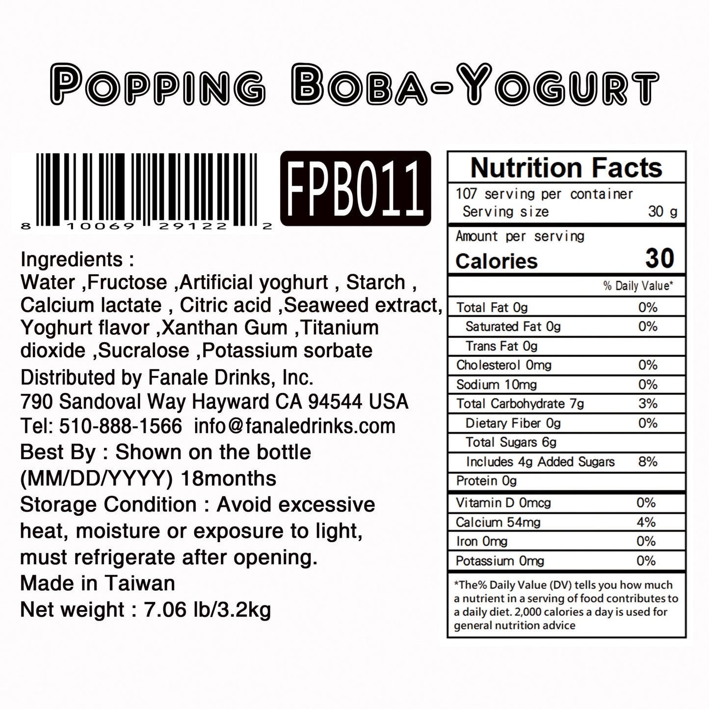 Nutrition Fact_FPB011