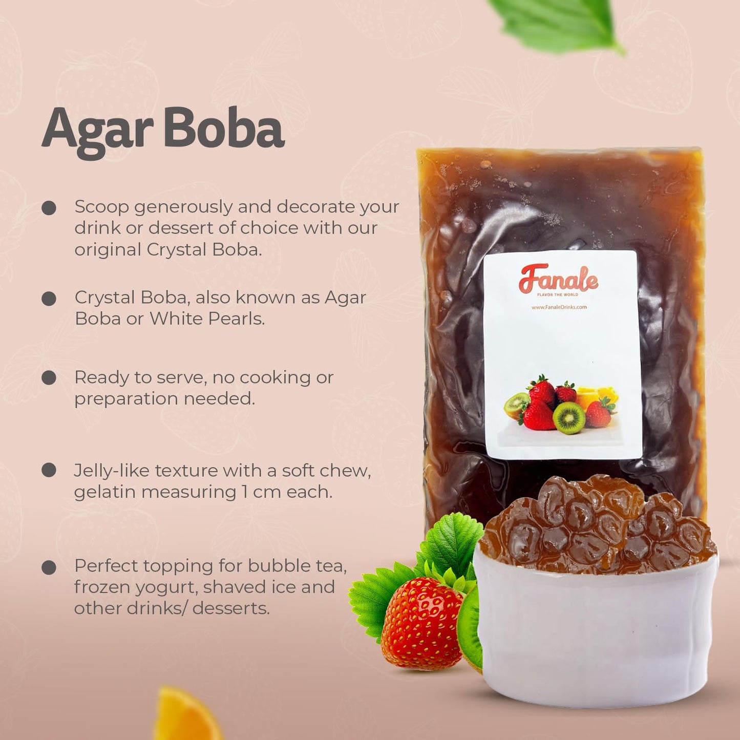 Brown Sugar Agar Boba (On Sale) (Best by: 11/07/2025)
