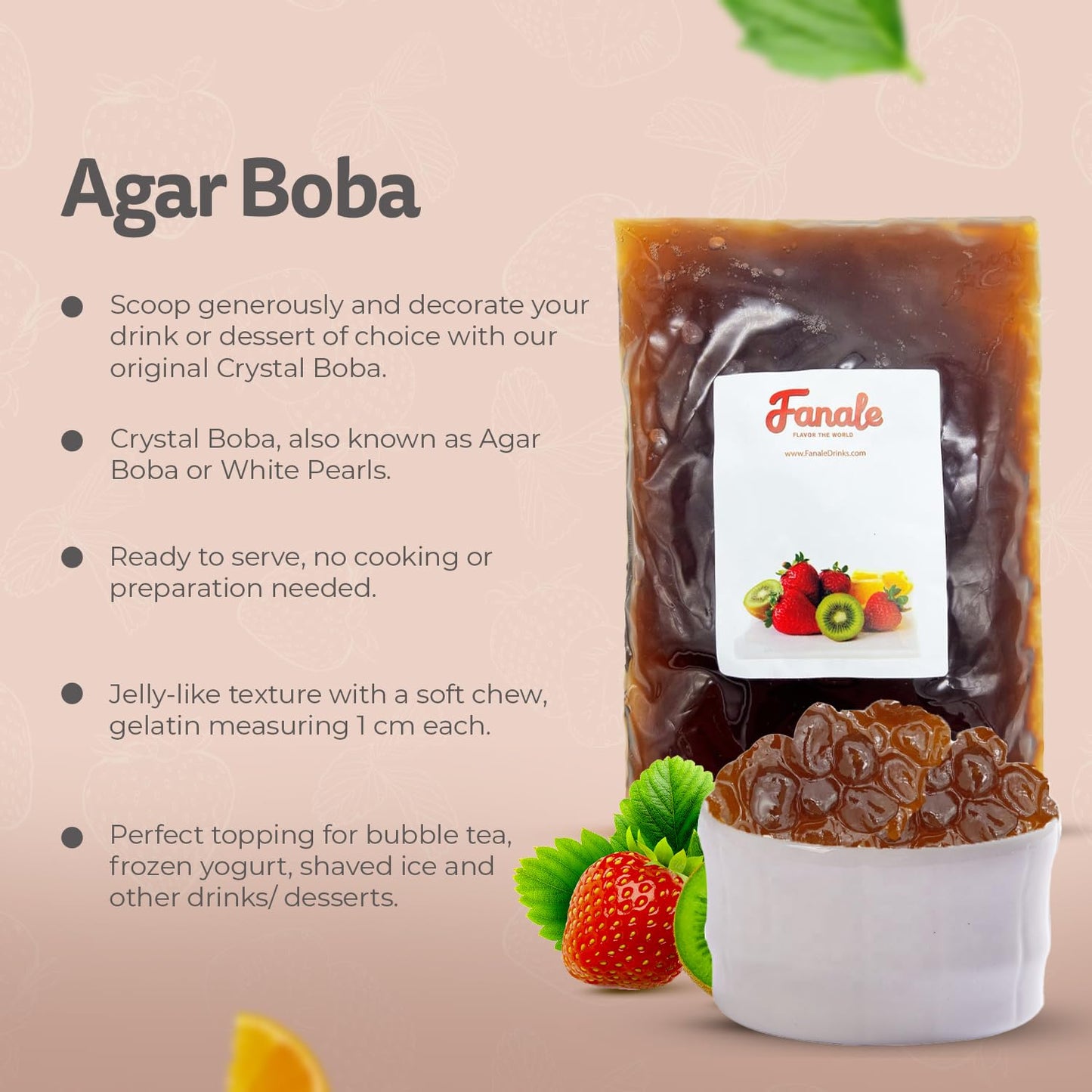 Brown Sugar Agar Boba (On Sale) (Best by: 06/08/2024)