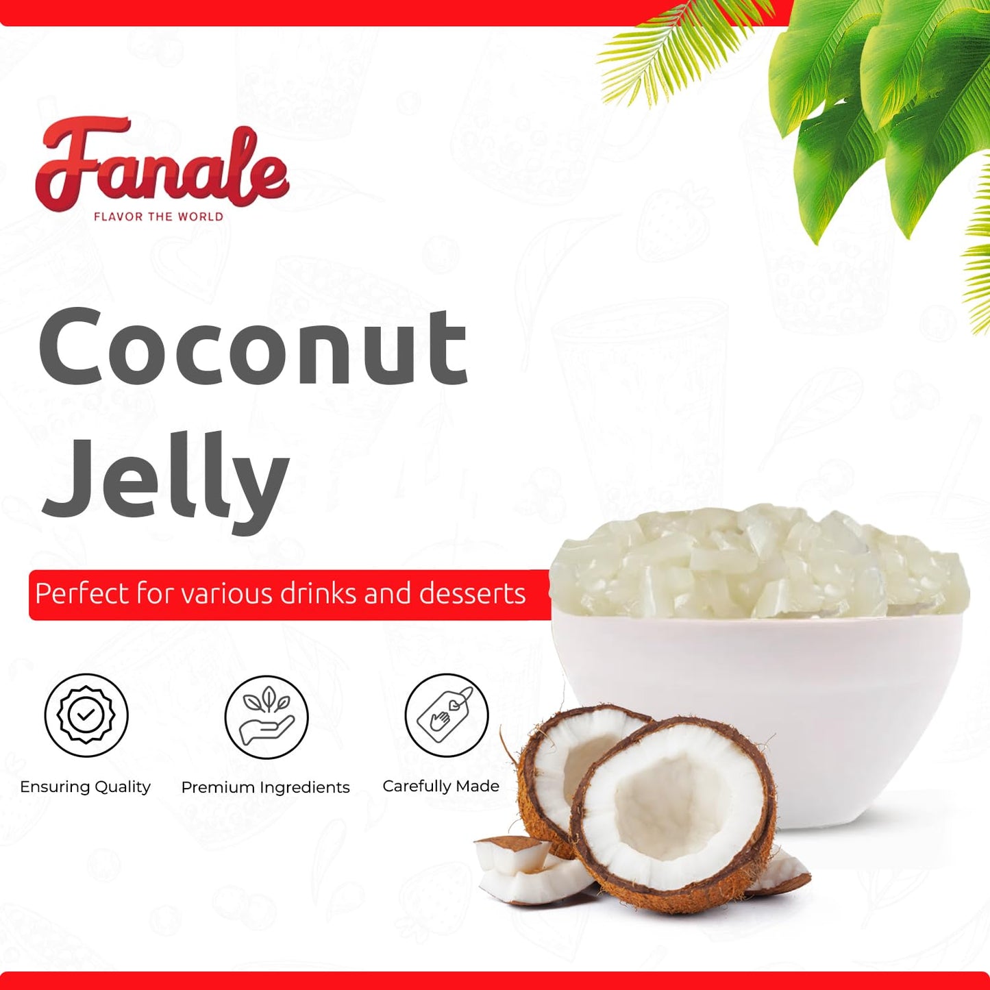 Coconut Jelly Nata De Coco Jelly (400g * 35bag/case)