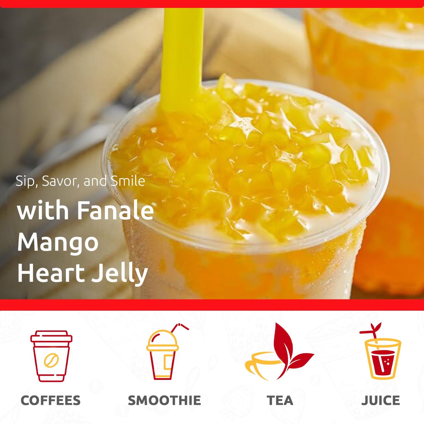 Mango Star Shaped Jelly Nata De Coco Jelly (400g * 35bag/case)