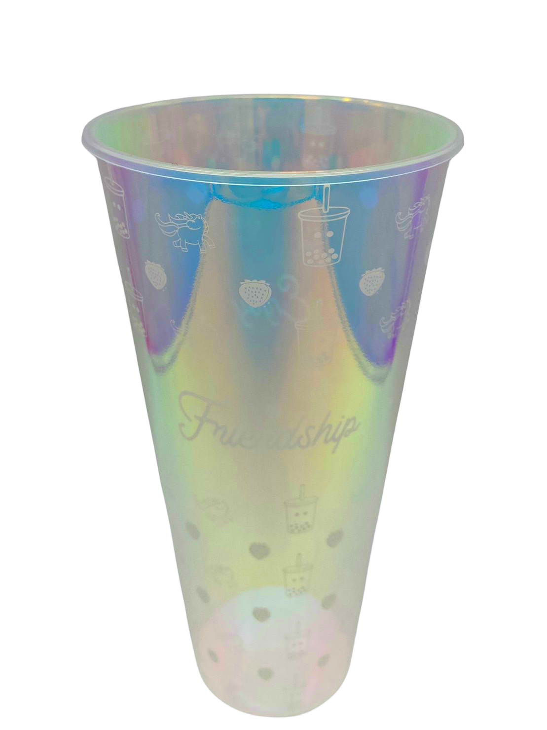 90mm Thick Tall PP Rainbow Holographic Cup