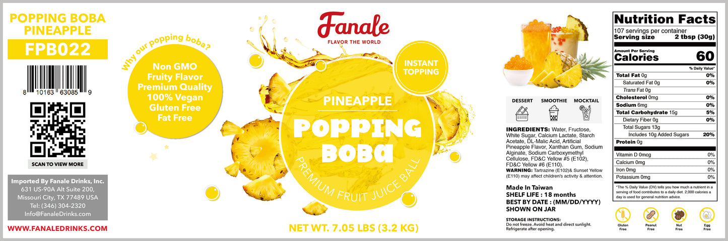 Popping Bursting Boba Juice Ball - Pineapple Flavor