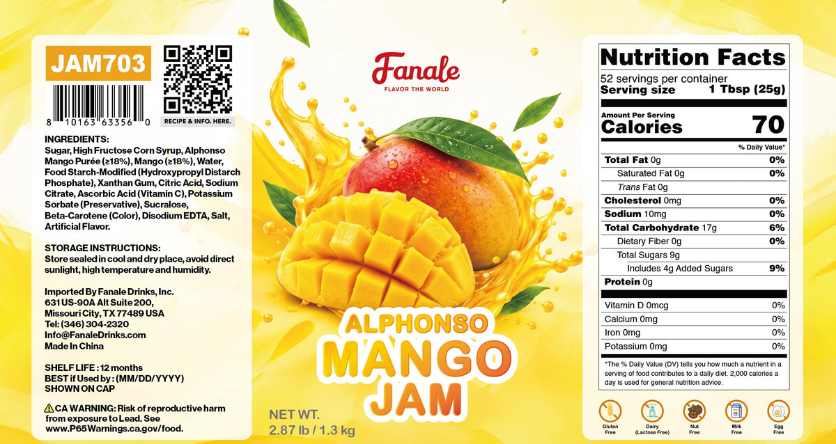 Alphonso Mango Jam (2.87 lb/bottle, 12 bottles/case) | JAM703