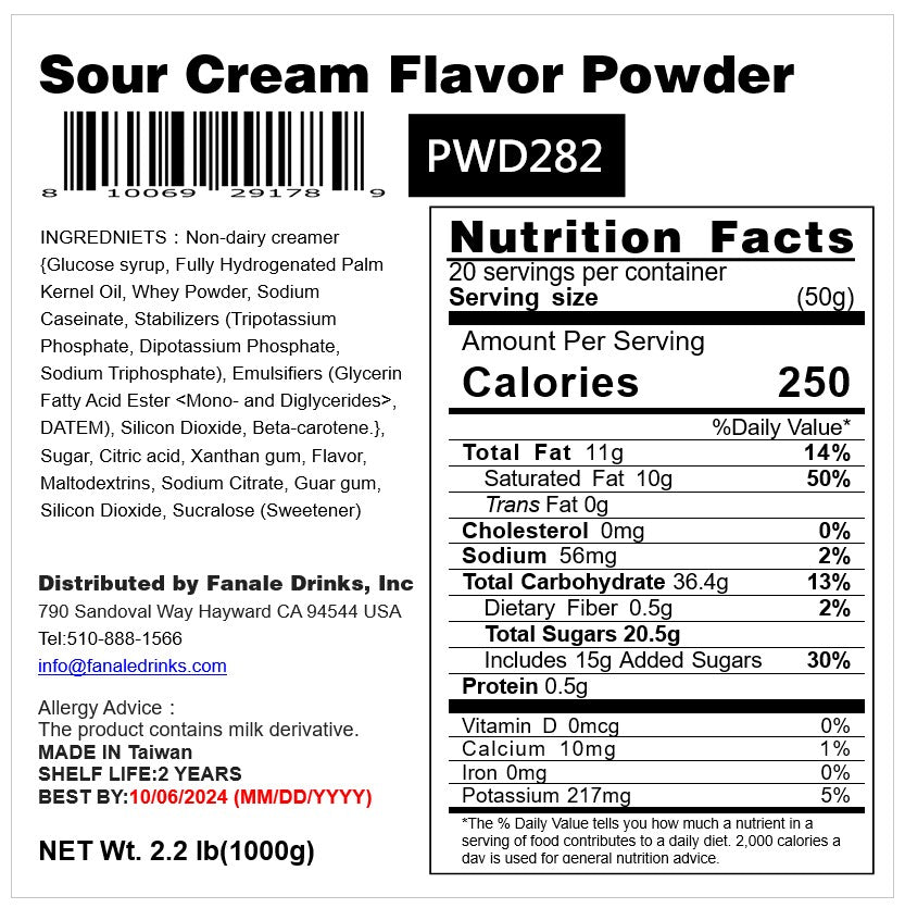 Sour Cream Flavor Powder