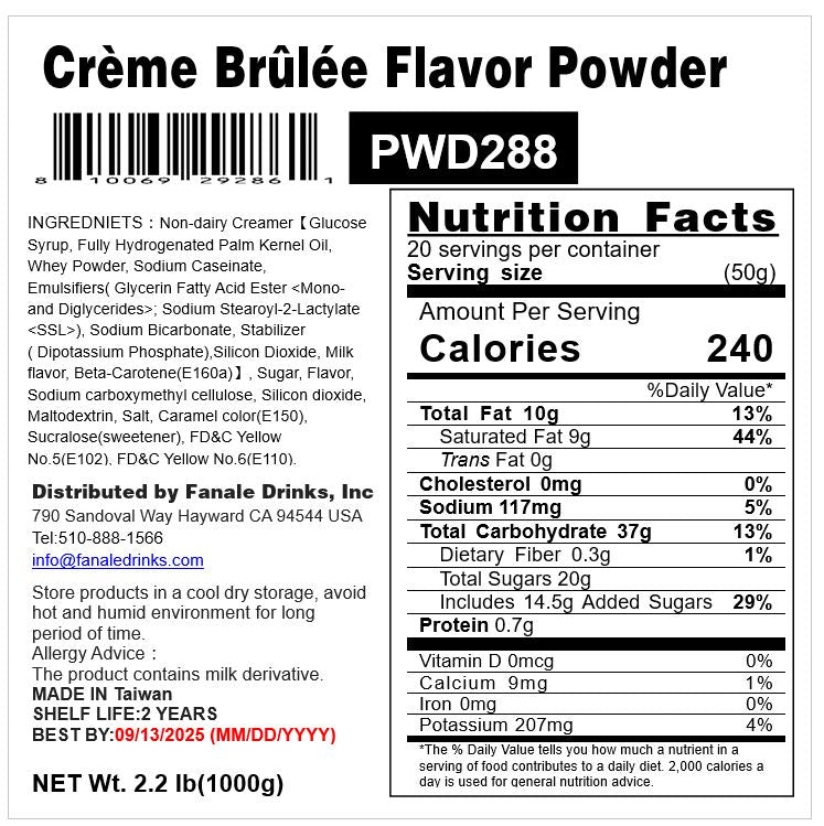 Creme Brulee Flavor Powder
