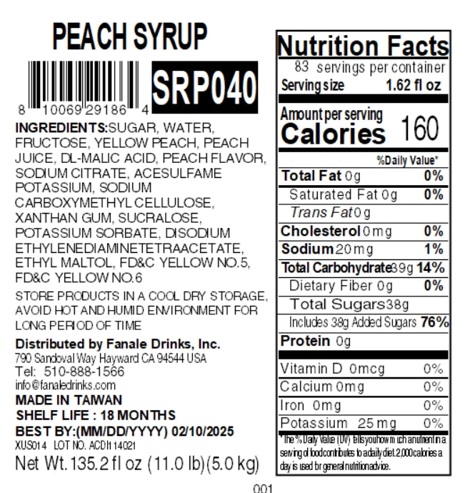 Peach Syrup