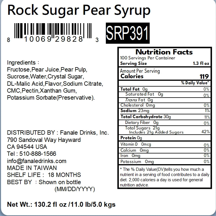Golden Pear Syrup