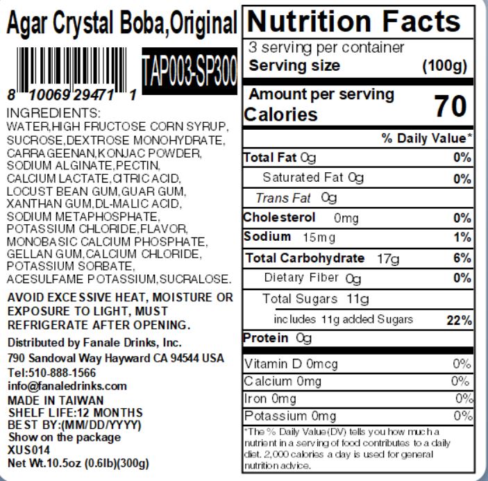 Crystal Agar Boba (36 bags / Case, 300g / Bag)