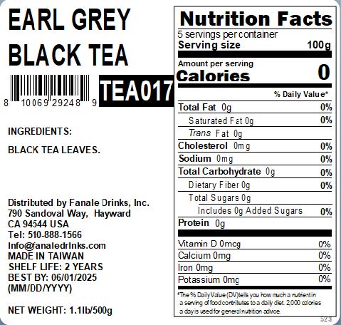 Earl Gray Tea Bag (Ground) - Fanale