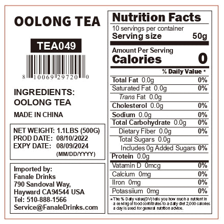Oolong Tea Teabags | TEA049