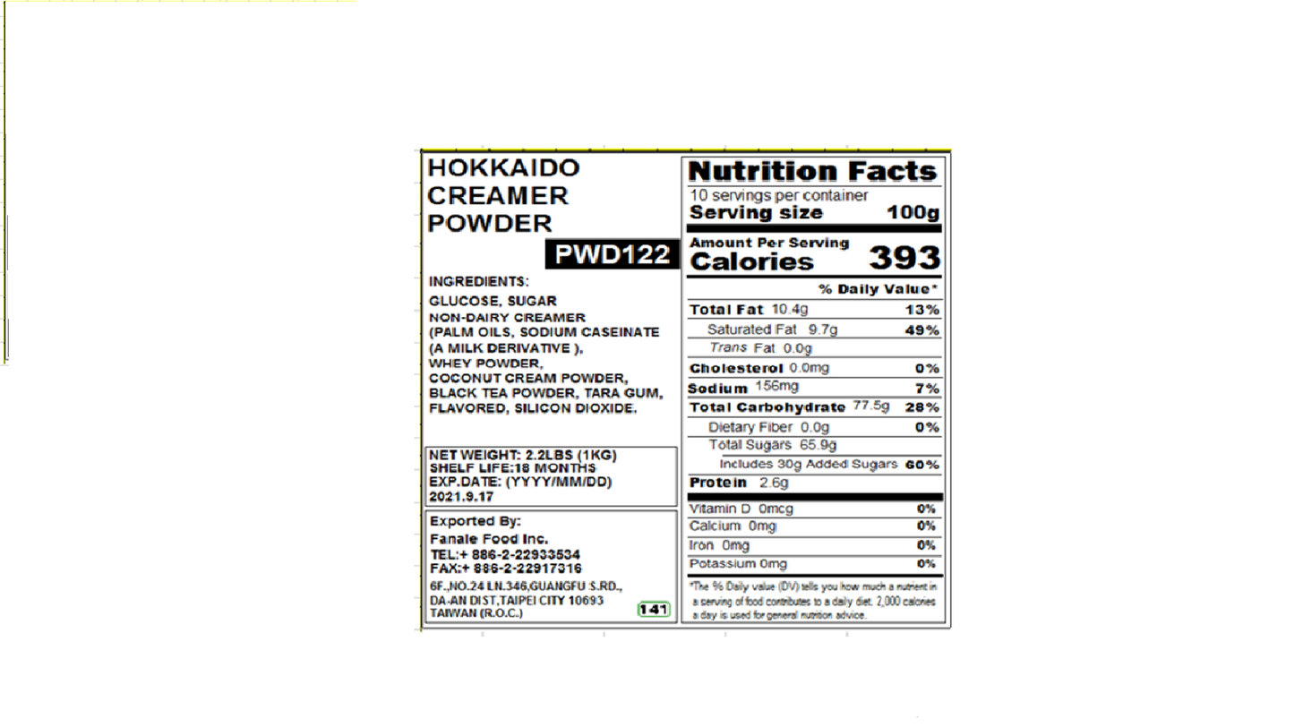 Hokkaido Creamer Powder