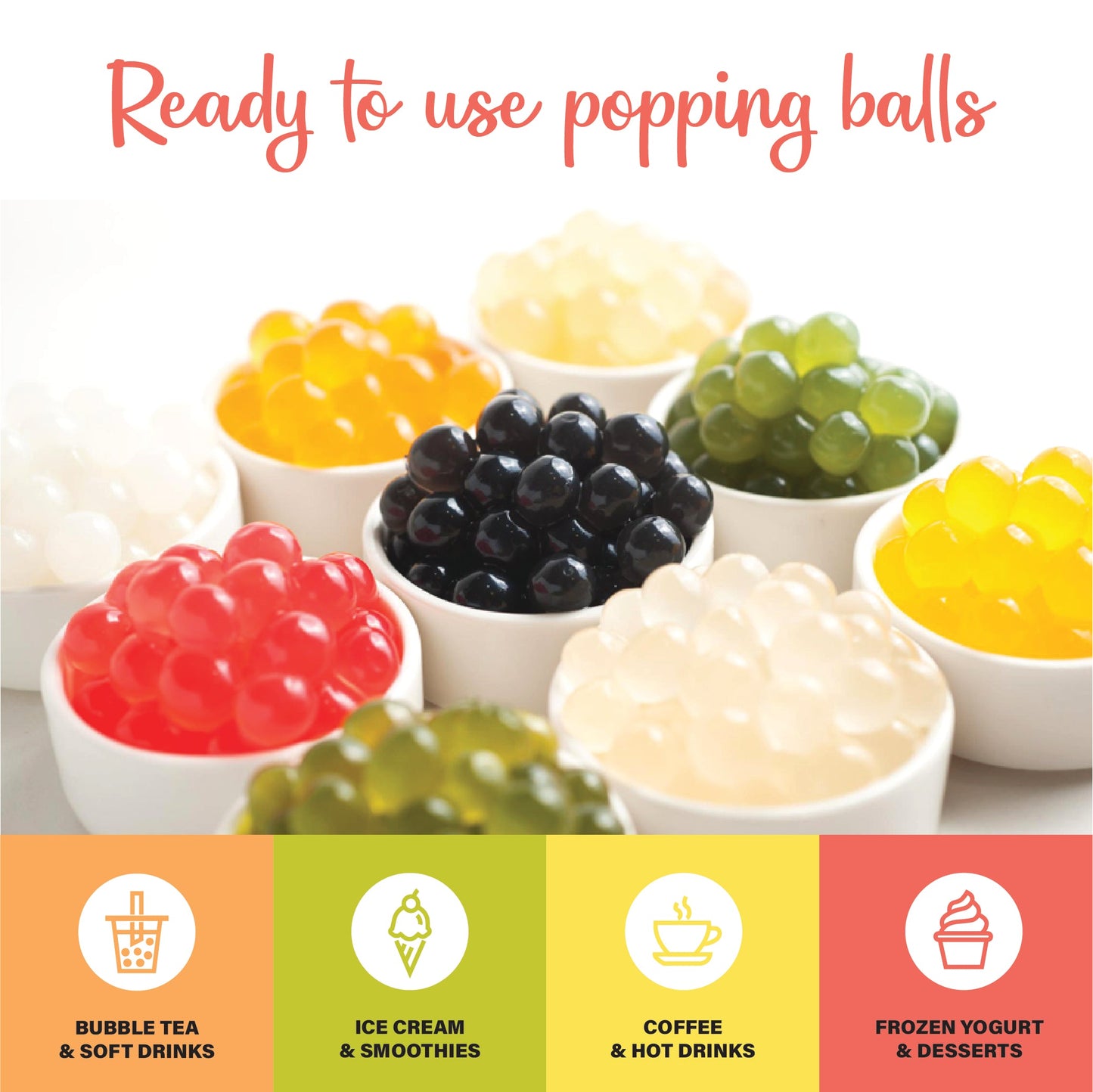 Popping Bursting Boba Juice Ball - Strawberry Flavor