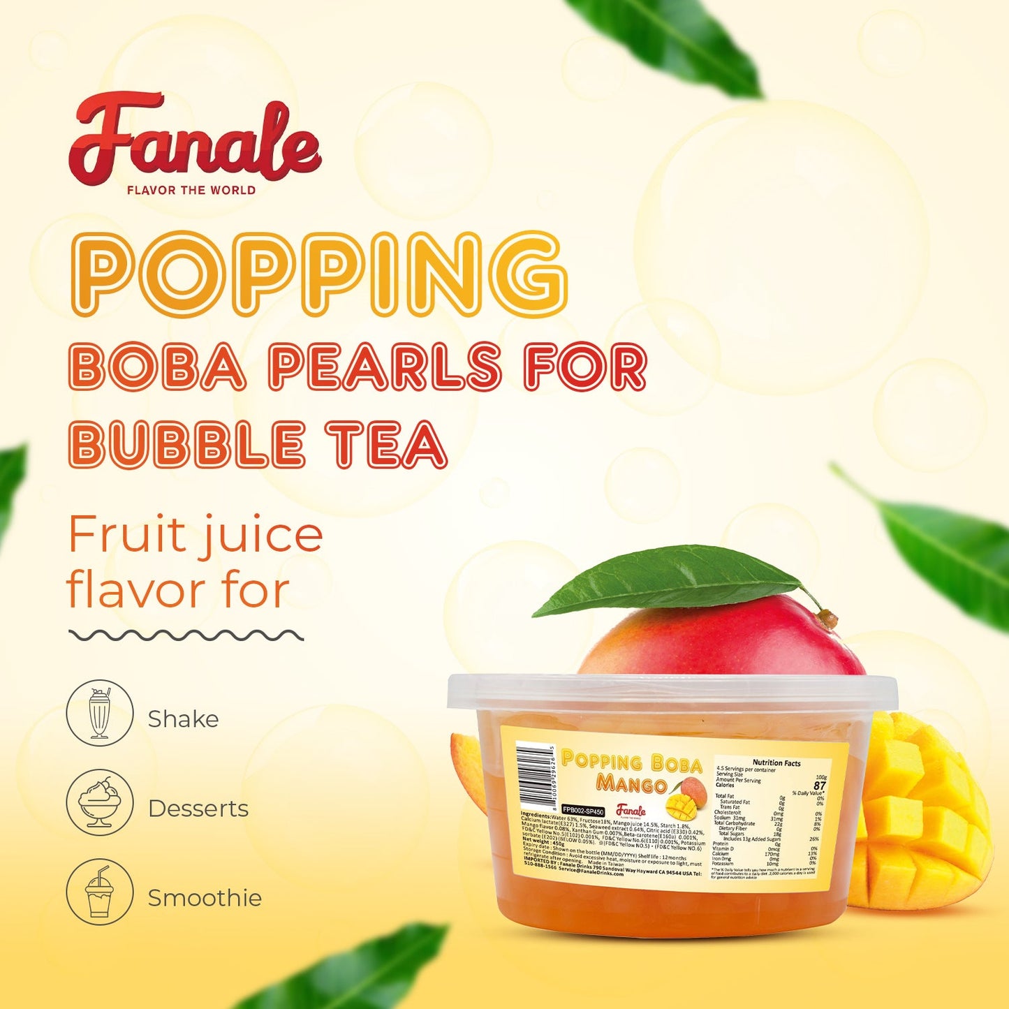 Popping Bursting Boba Juice Ball - (1 lb / Tub)