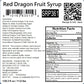 Red Dragon Fruit Syrup (11 lb/bt, 4 Bottles / Case)