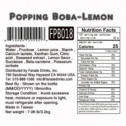 Brown Sugar Bursting Popping Boba – Fanale Drinks