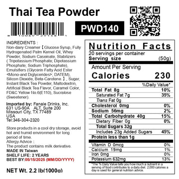 Thai Tea Powder - Fanale Bubble Tea Flavoring Powder – Fanale Drinks