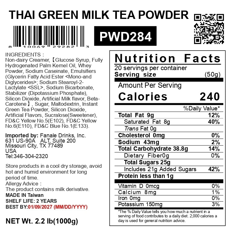 Green Thai Tea Powder