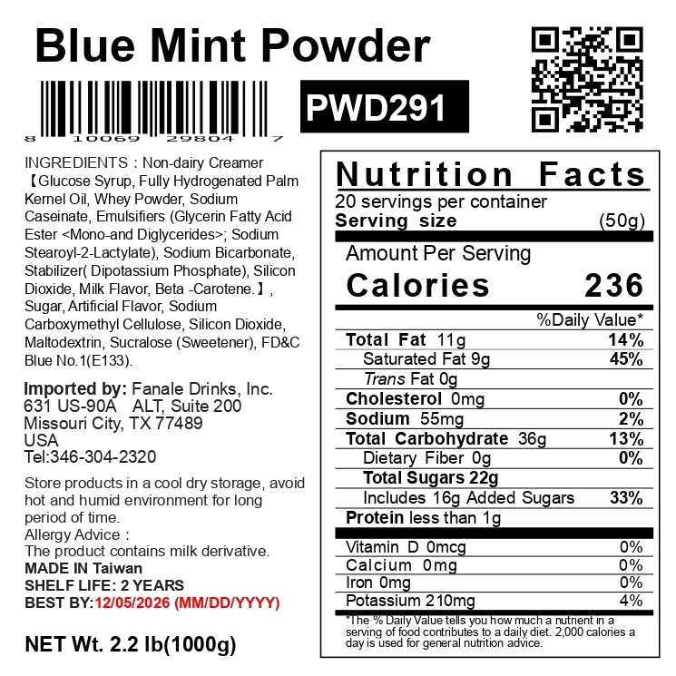 Blue Mint Powder