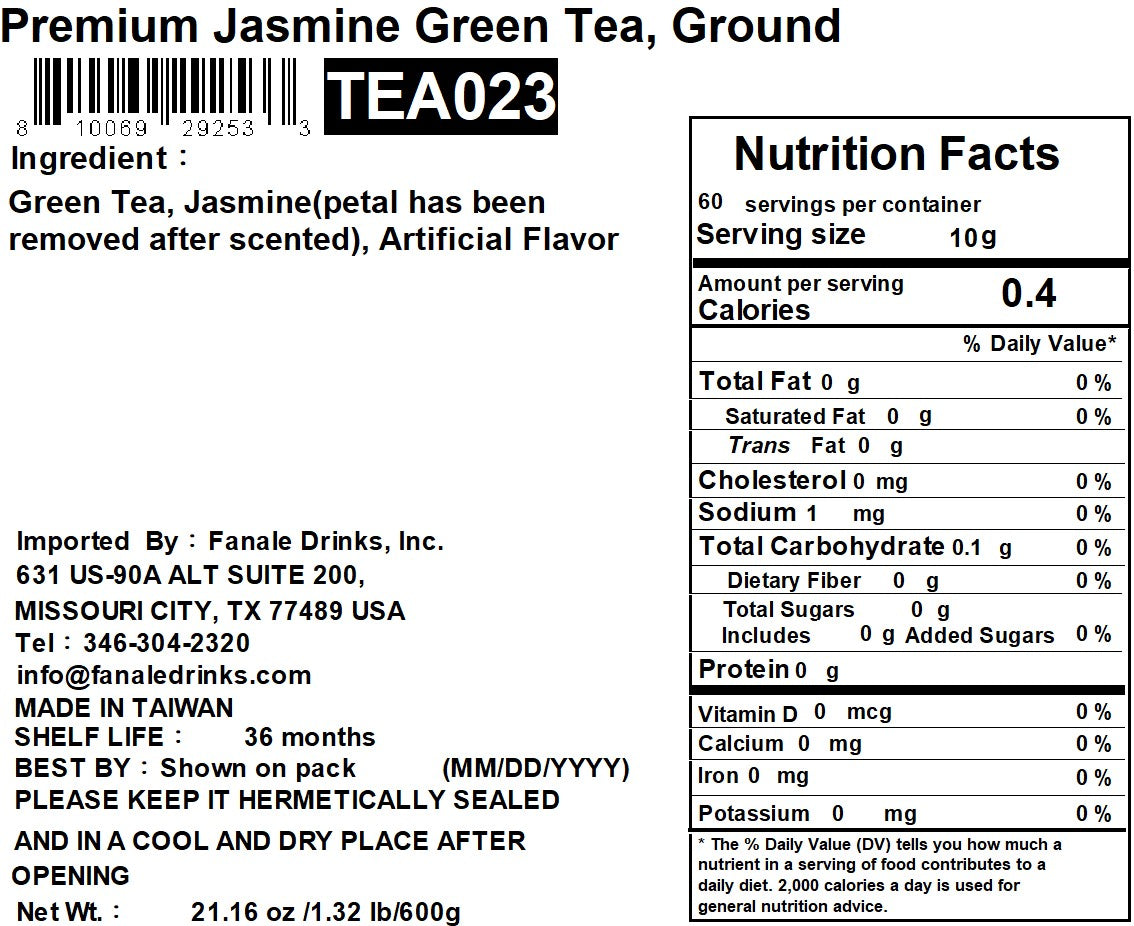 Premium Jasmine Green Tea (Ground)