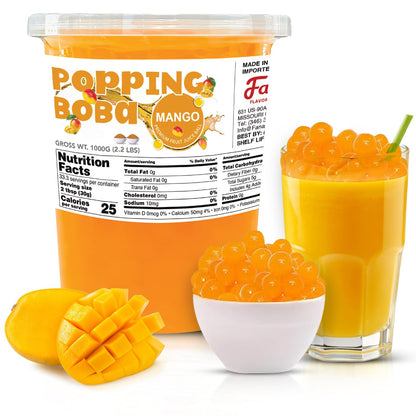Fanale Mango Popping Bursting Boba Juice Ball - (2 lb / Tub)
