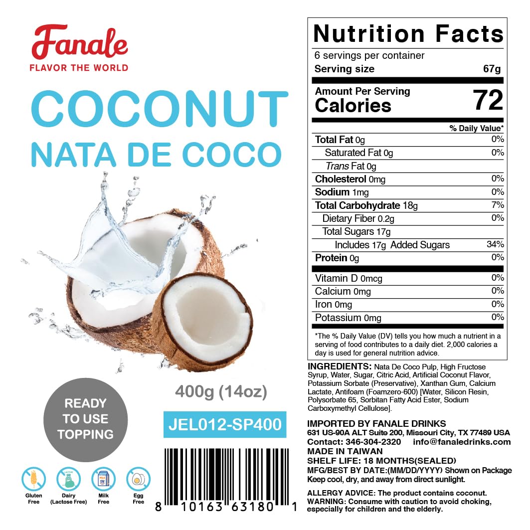 Coconut Jelly Nata De Coco Jelly (400g * 35bag/case)