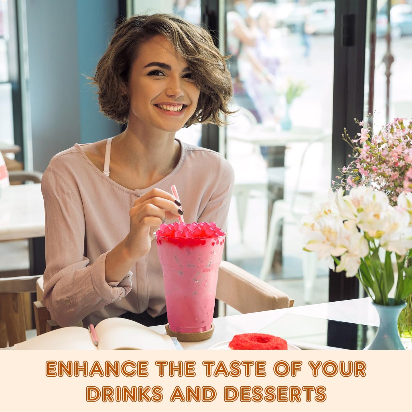 Fanale Strawberry Popping Bursting Boba Juice Ball - (1 lb / Tub)