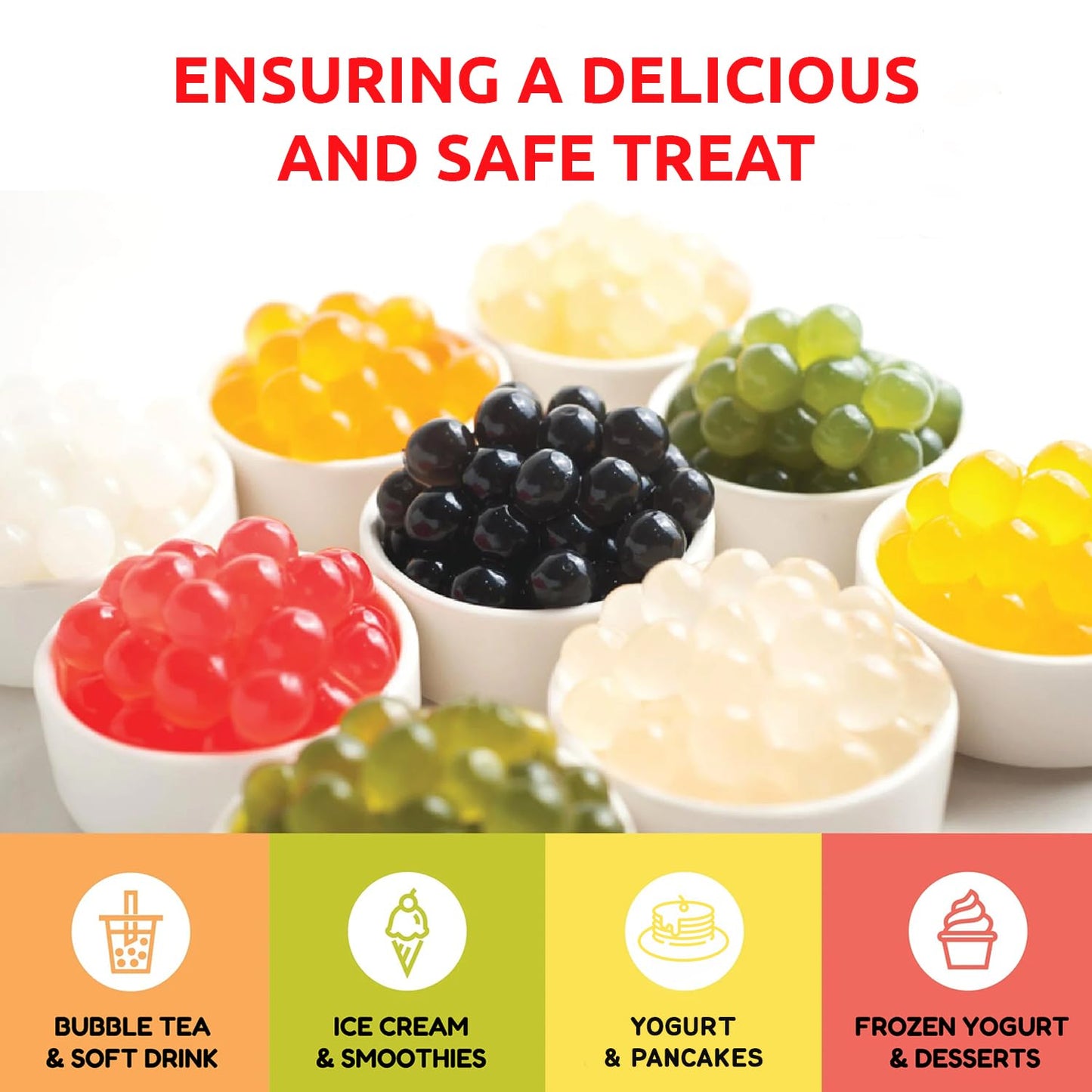 Fanale Strawberry Popping Bursting Boba Juice Ball - (2 lb / Tub)