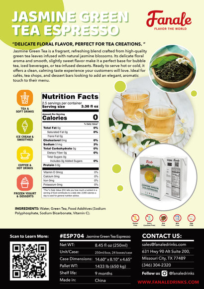 teaページ Jasmine Green Tea Espresso – Fanale Drinks