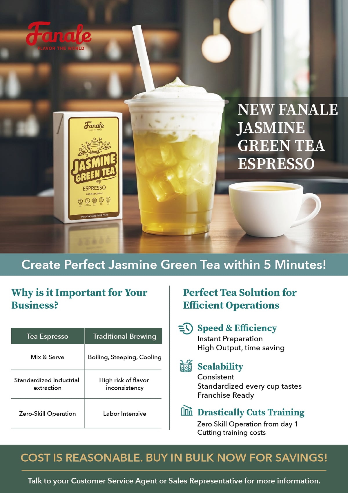 Jasmine Green Tea Espresso (250ml/box, 24 box/case) | ESP704