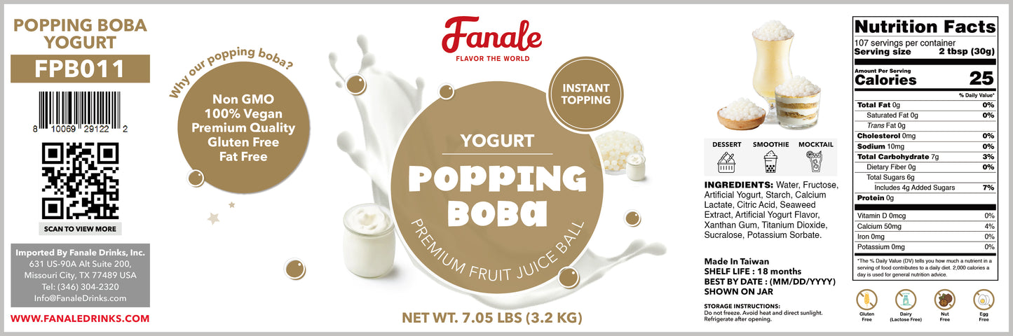 Popping Bursting Boba Juice Ball - Yogurt Flavor