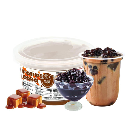 Fanale Brown Sugar Popping Bursting Boba Juice Ball - (1 lb / Tub)