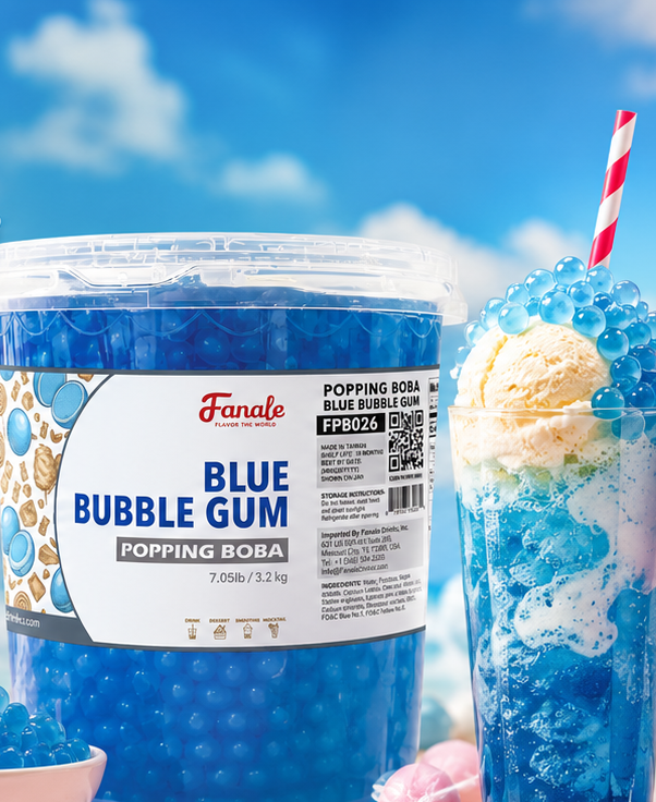 Popping Bursting Boba Juice Ball - Blue Bubble Gum Flavor