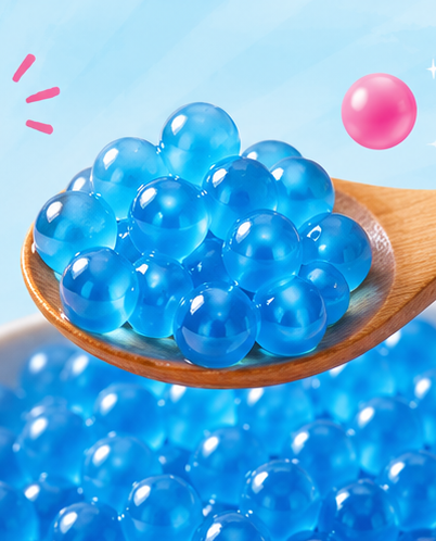 Popping Bursting Boba Juice Ball - Blue Bubble Gum Flavor