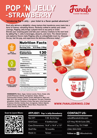 Pop 'N Jelly Strawberry Boba – Fanale Drinks