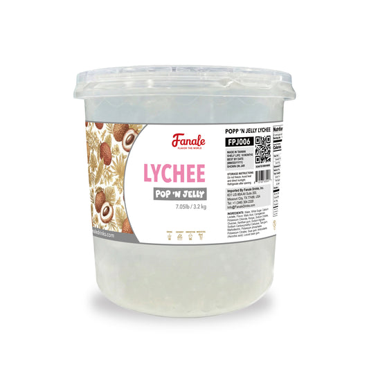 Pop ‘N Jelly Lychee Boba (7.05lb/Bottle, 4 Bottles/cs)