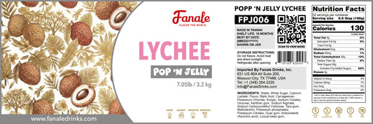 Pop ‘N Jelly Lychee Boba (7.05lb/Bottle, 4 Bottles/cs)