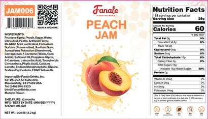 Peach Smoothie Jam - Fanale Drinks
