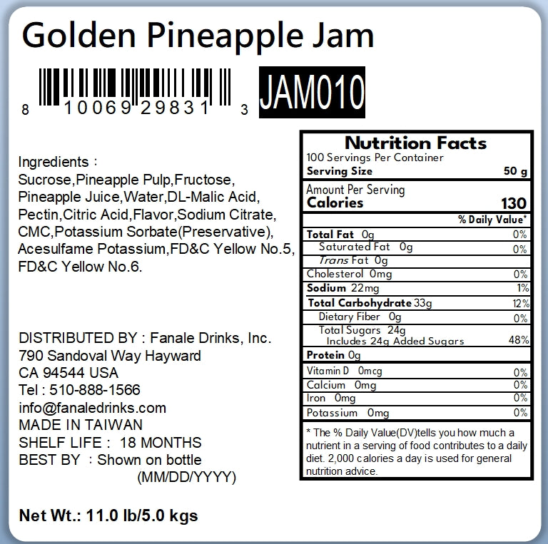 Golden Pineapple Jam