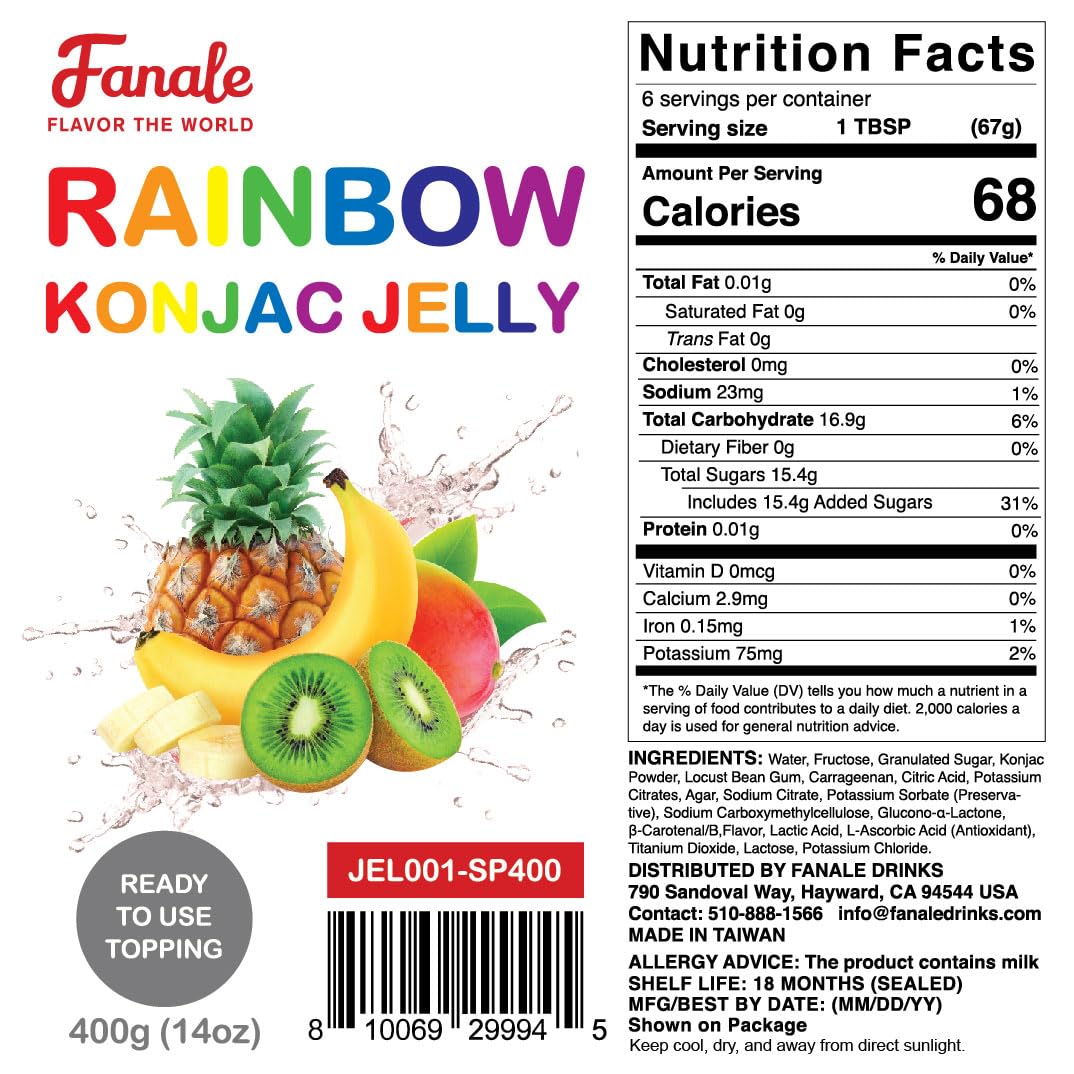 Rainbow Konjac Jelly (400g * 35bag/case)