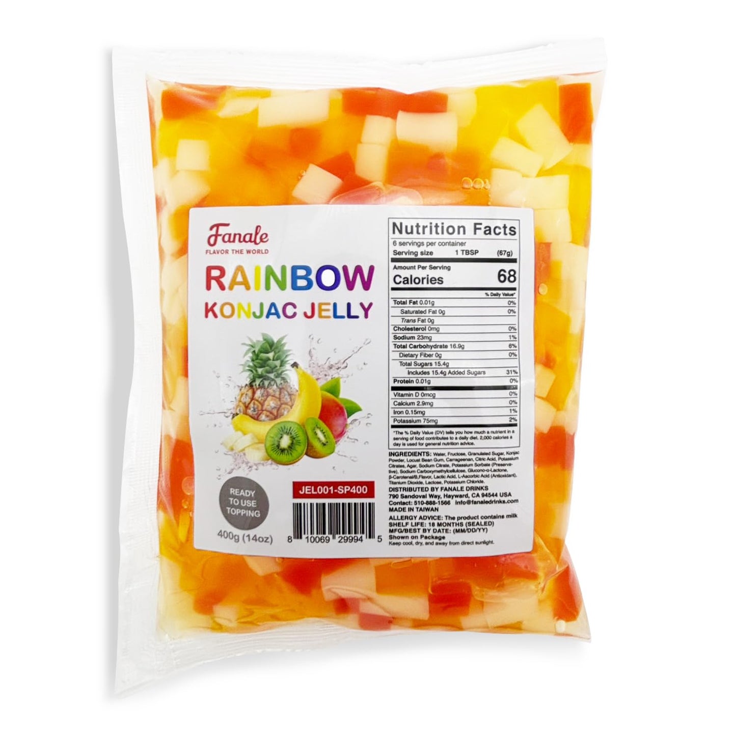 Rainbow Konjac Jelly (400g * 35bag/case)