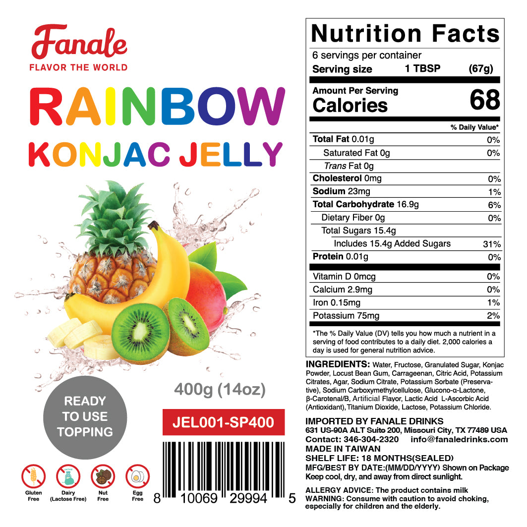 Rainbow Konjac Jelly (400g * 35bag/case)