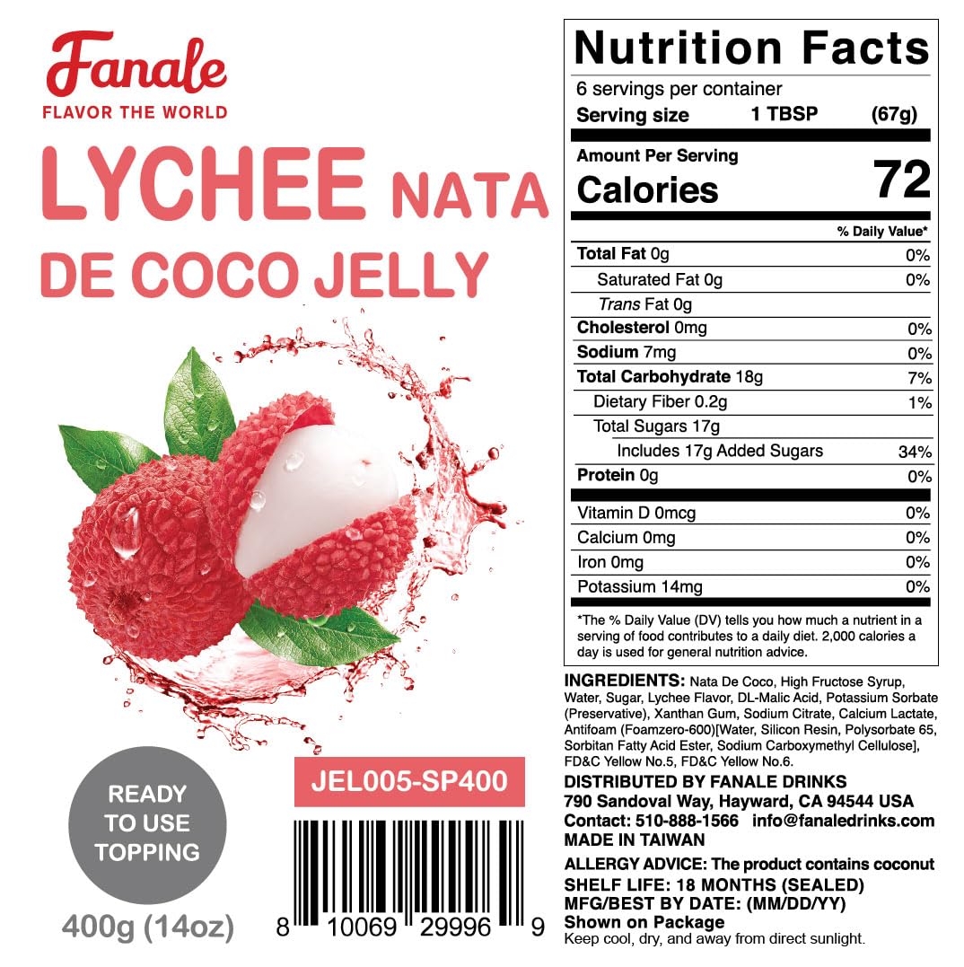 Lychee Nata De Coco Jelly (400g * 35bag/case)