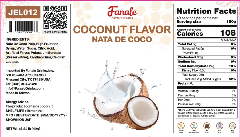 Coconut Jelly Nata De Coco Jelly (400g * 35bag/case)