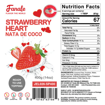 Strawberry Heart Shaped Jelly Nata De Coco Jelly – Fanale Drinks