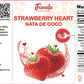 Strawberry Heart Shaped Jelly Nata De Coco Jelly (400g * 35bag/case)