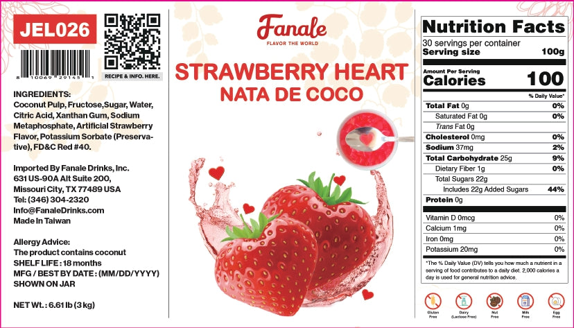 Strawberry Heart Shaped Jelly