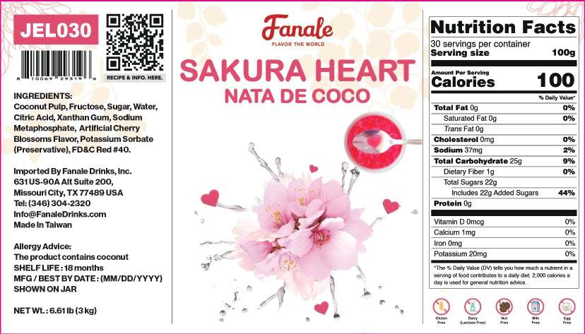 Sakura Heart Shaped Jelly