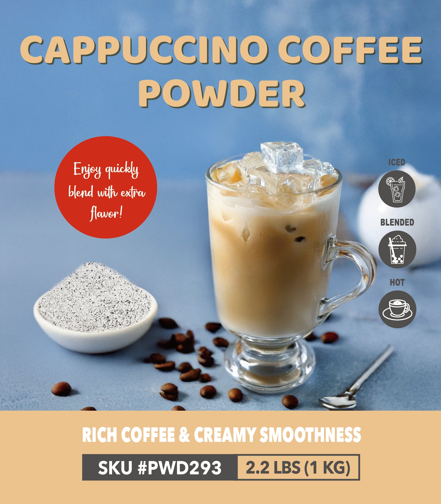 Cappuccino Coffee Flavor Powder | PWD293