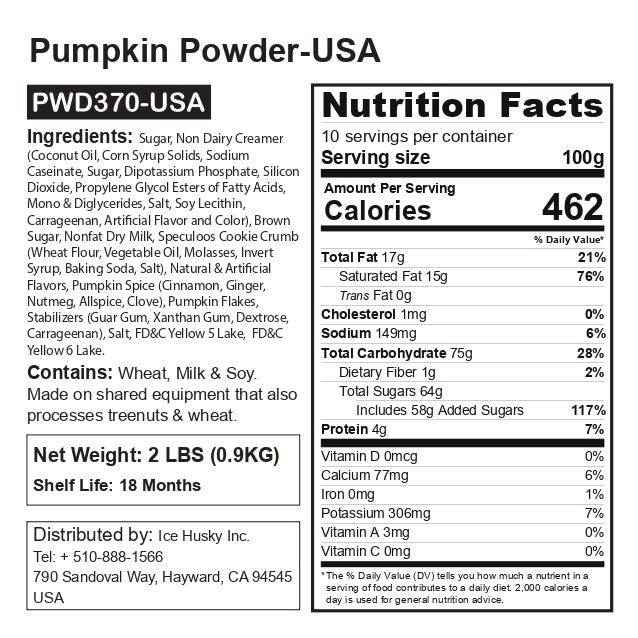 Pumpkin Spice Latte Powder